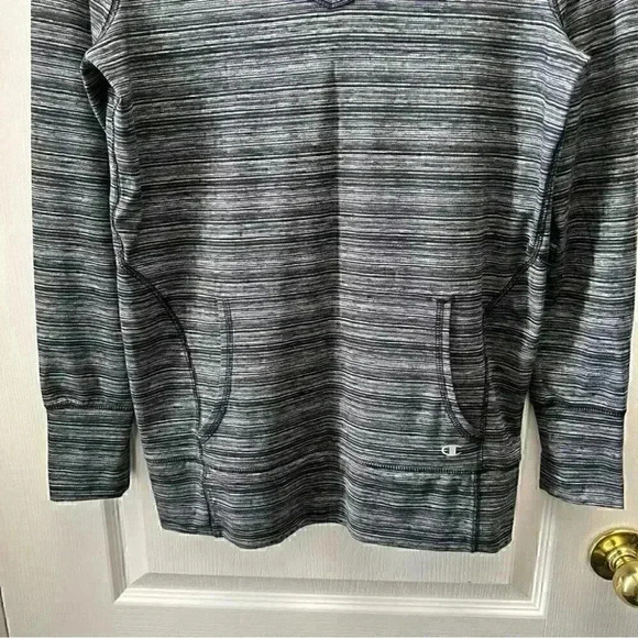 Champion Active Pullover Workout Top Athletic Gym Hoodie Black Grey  SpaceDye XS - Picture 7 of 16